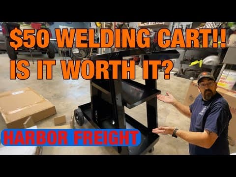 Harbor Freight $50 Welding Cart Assembly & Review | Perfect for My Plasma Cutter #welding #welder