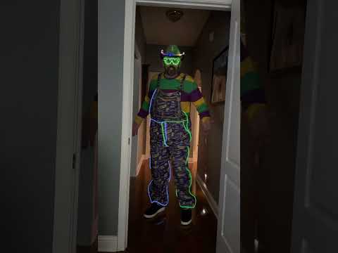 My LED Mardi Gras Outfit Turned Heads #mardigras #costume #diy